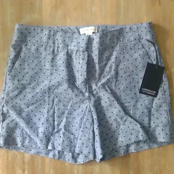 NWT Adrienne Vittadinni Linen Shorts  - Picture 1 of 4